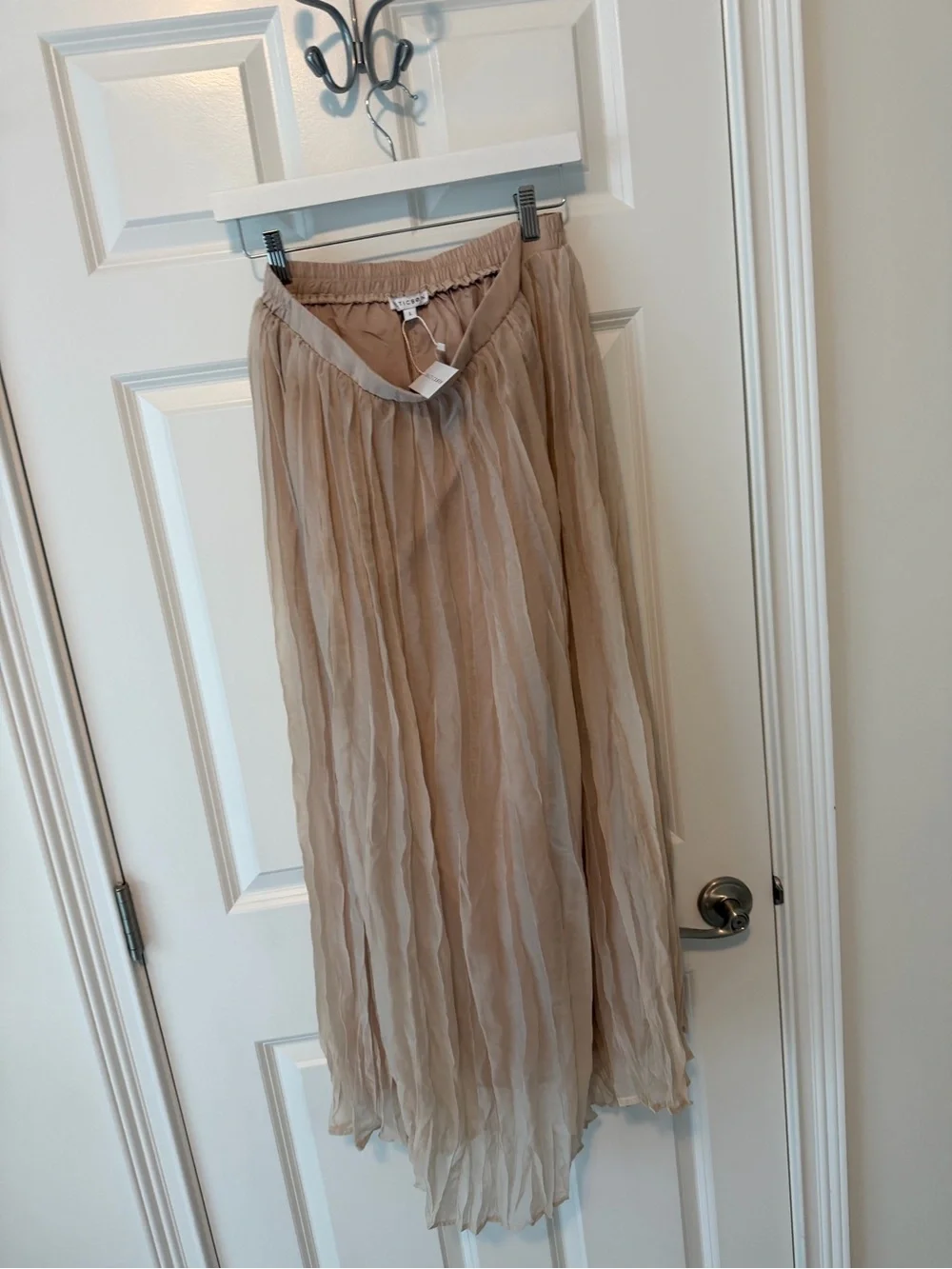 Baltic Born Pleated Maxi Skirt in Blush